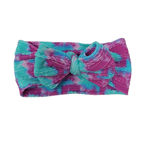 4" Summer Luvin' Braid Knit Fabric Bow Headwrap