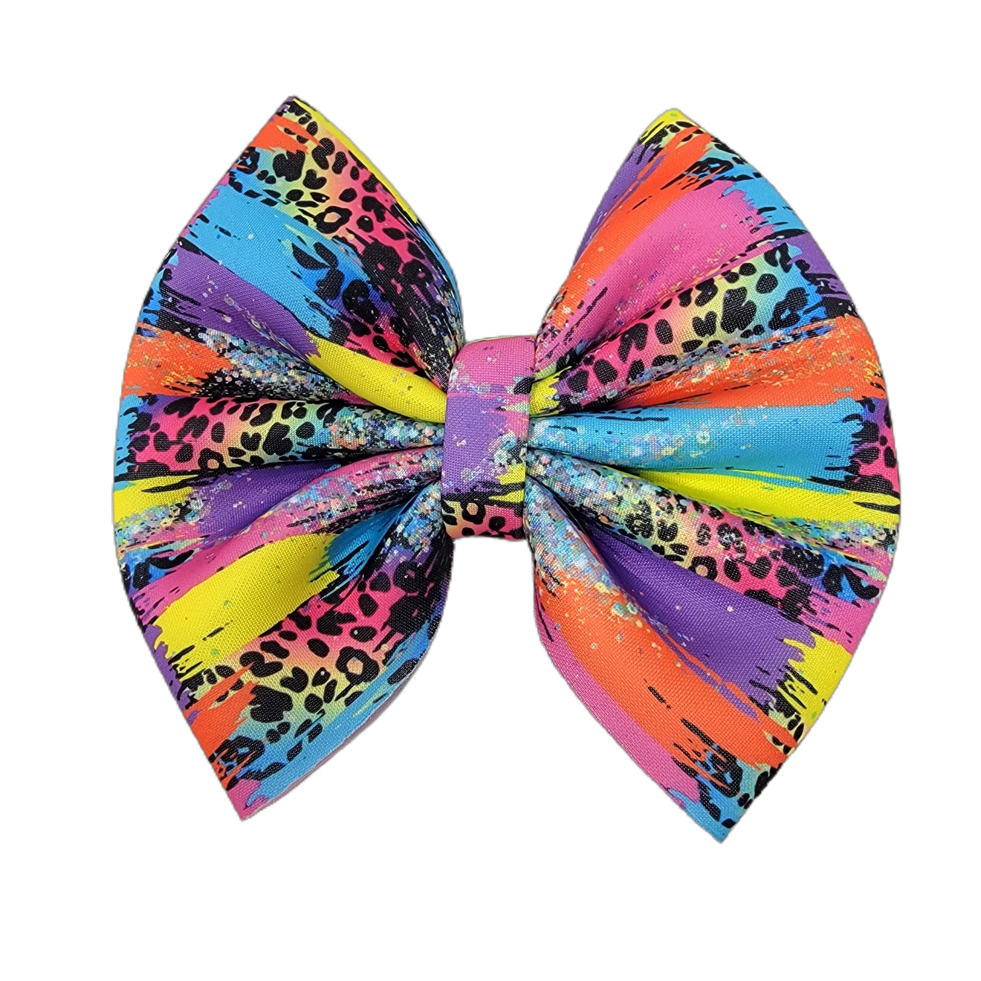 Lisa Frank Vibes Puffy Fabric Bow 7" 