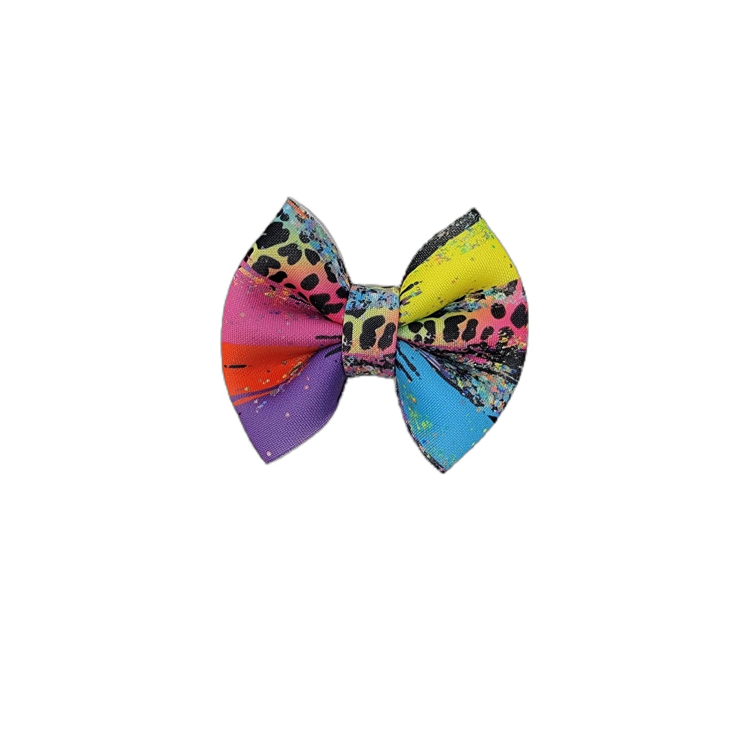 Lisa Frank Vibes Puffy Fabric Bow 3" 