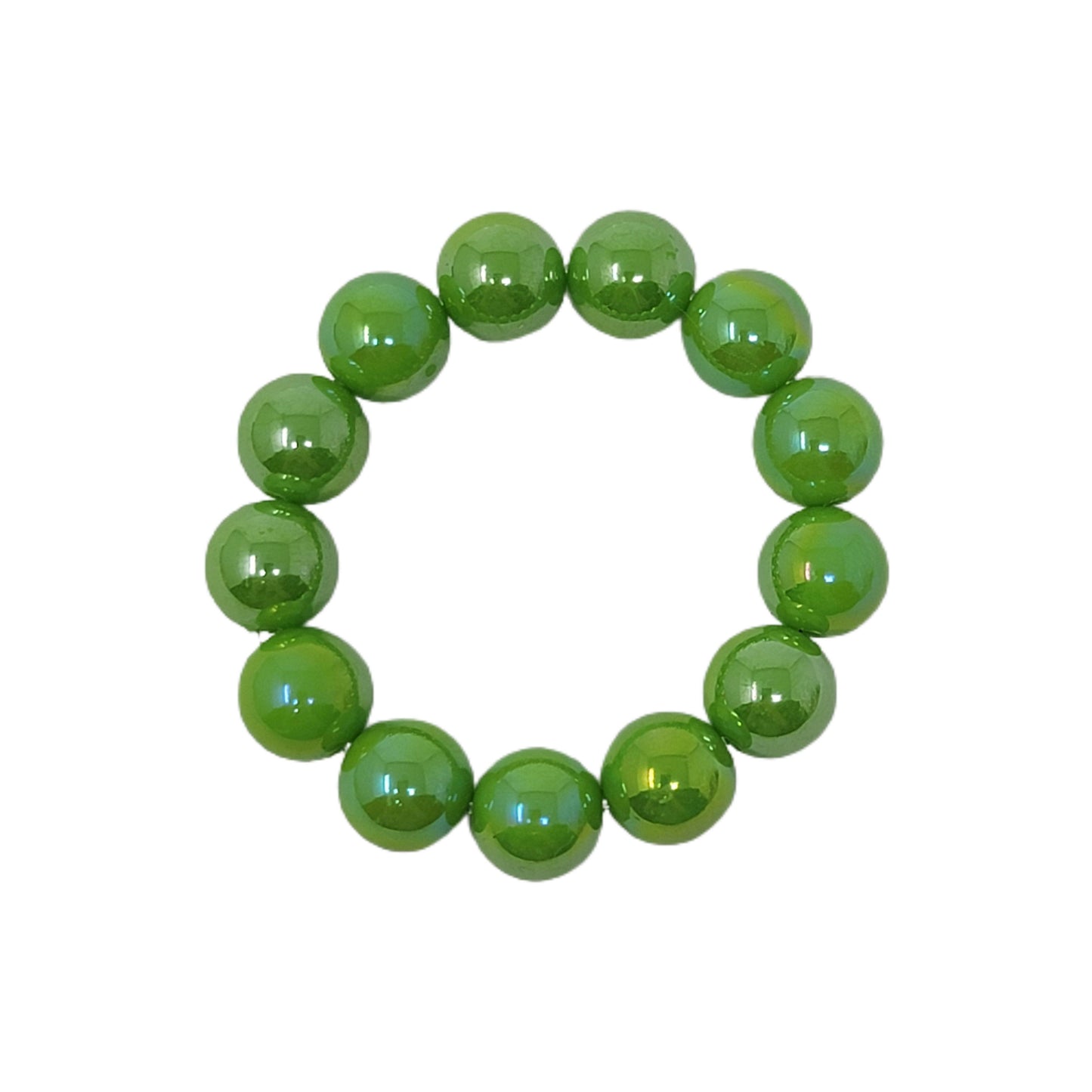 Lime Miracle Chunky Beaded Bracelet   
