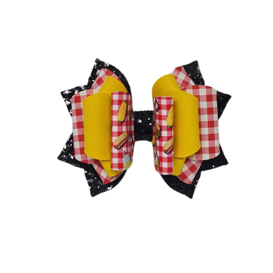 Hotdogs & Hamburgers Double Franchi Elegant Bow 4" 