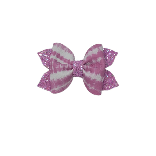 Pink Tie Dye Pixie Pinch Bow 3" 
