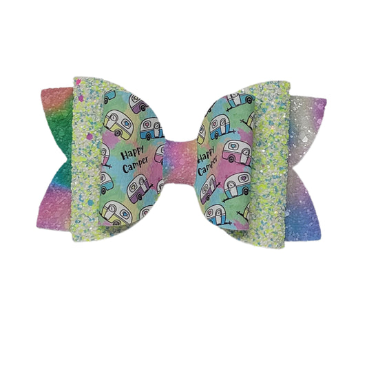 Happy Camper Double Diva Bow 5" 