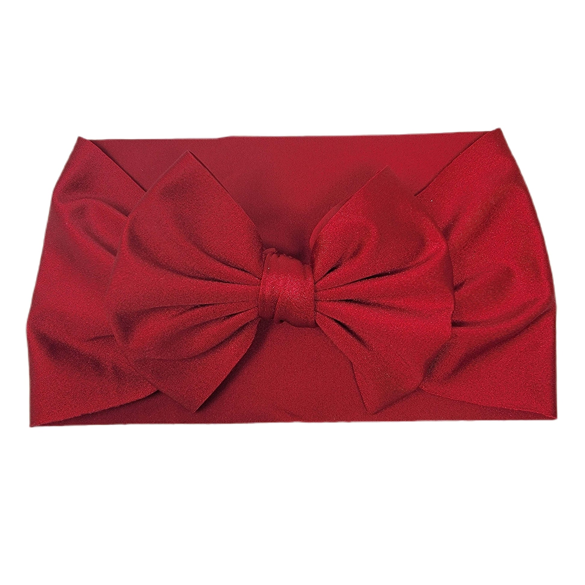 Red Spandex Fabric Bow Headwrap