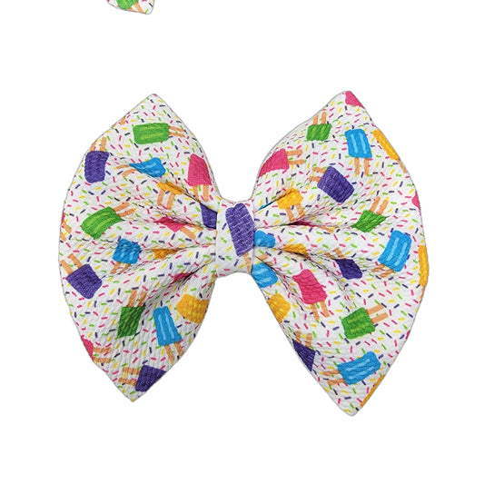 Popsicles Fabric Bow 7" 