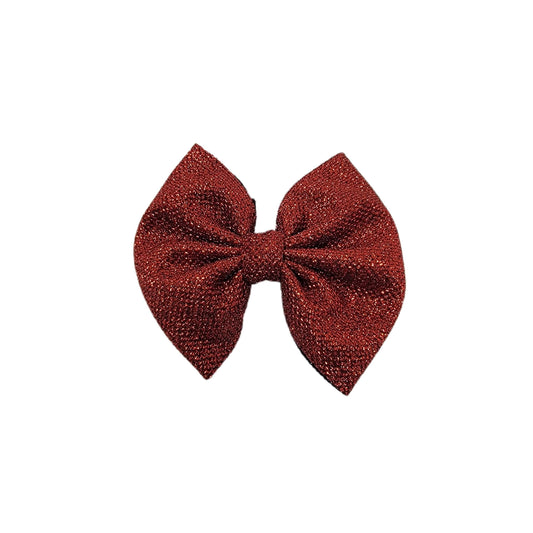 Red Sparkle Fabric Bow