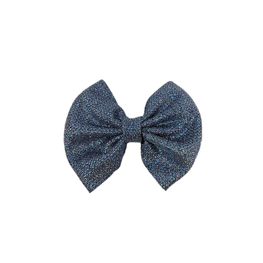 Blue Sparkle Fabric Bow