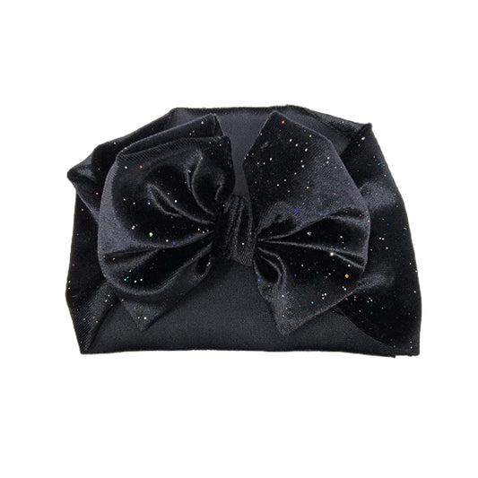 Starry Sky Velvet Fabric Bow Headwrap
