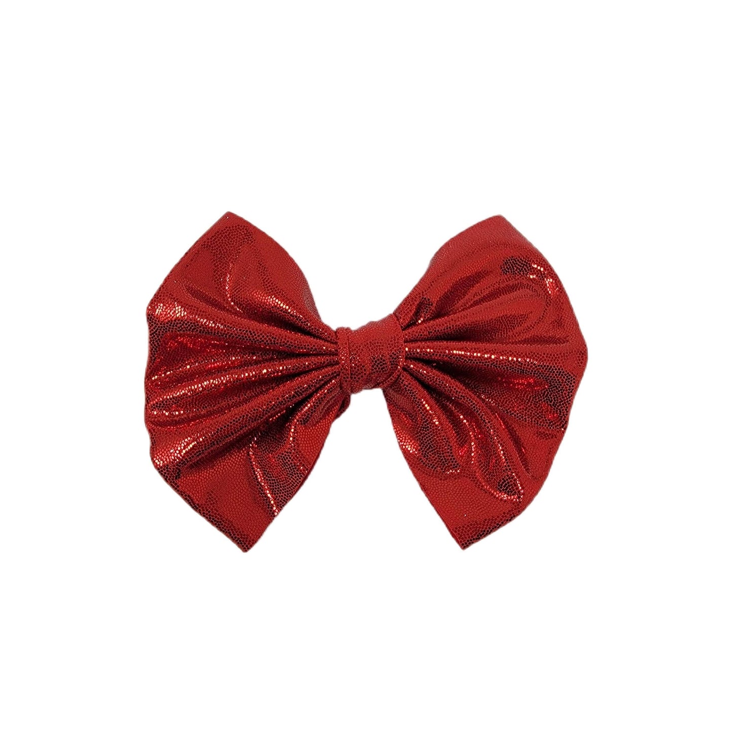 Red Shimmer Spandex Fabric Bow