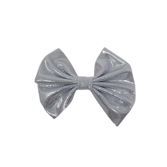 Silver Shimmer Fabric Bow
