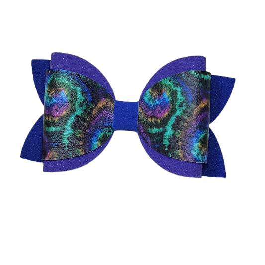 Magic Tie Dye Dressed up Diva Bow 5" 