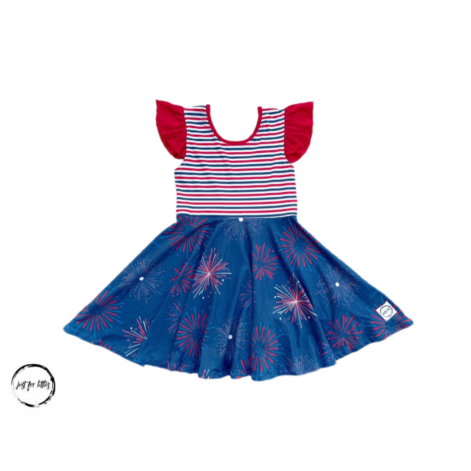 Fireworks Twirl Dress by Just For Littles