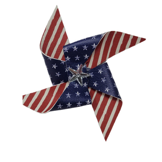 Stars & Stripes Pinwheel Bow 5.5" 