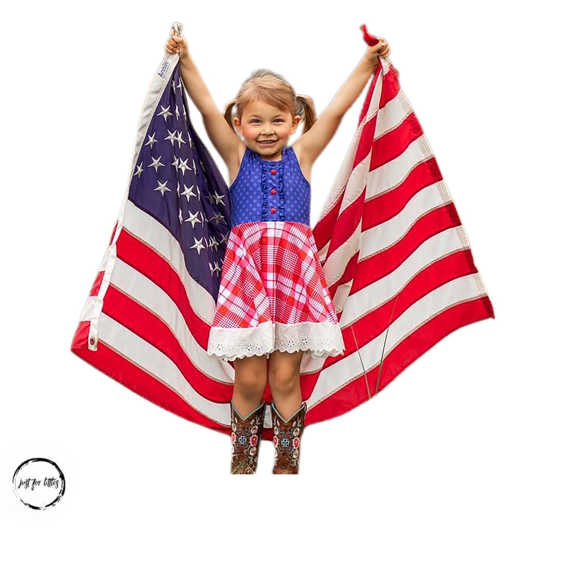 Sweet Country Patriotic Twirl Dress by Just For Littles