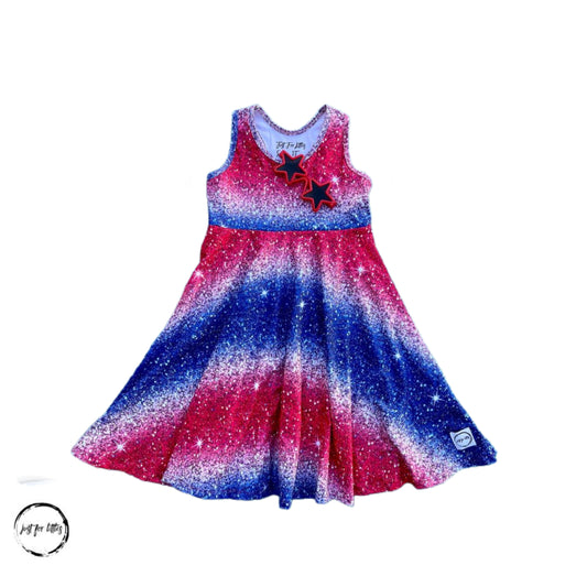 Tie-dye Glitter Twirl Dress by Just For Littles