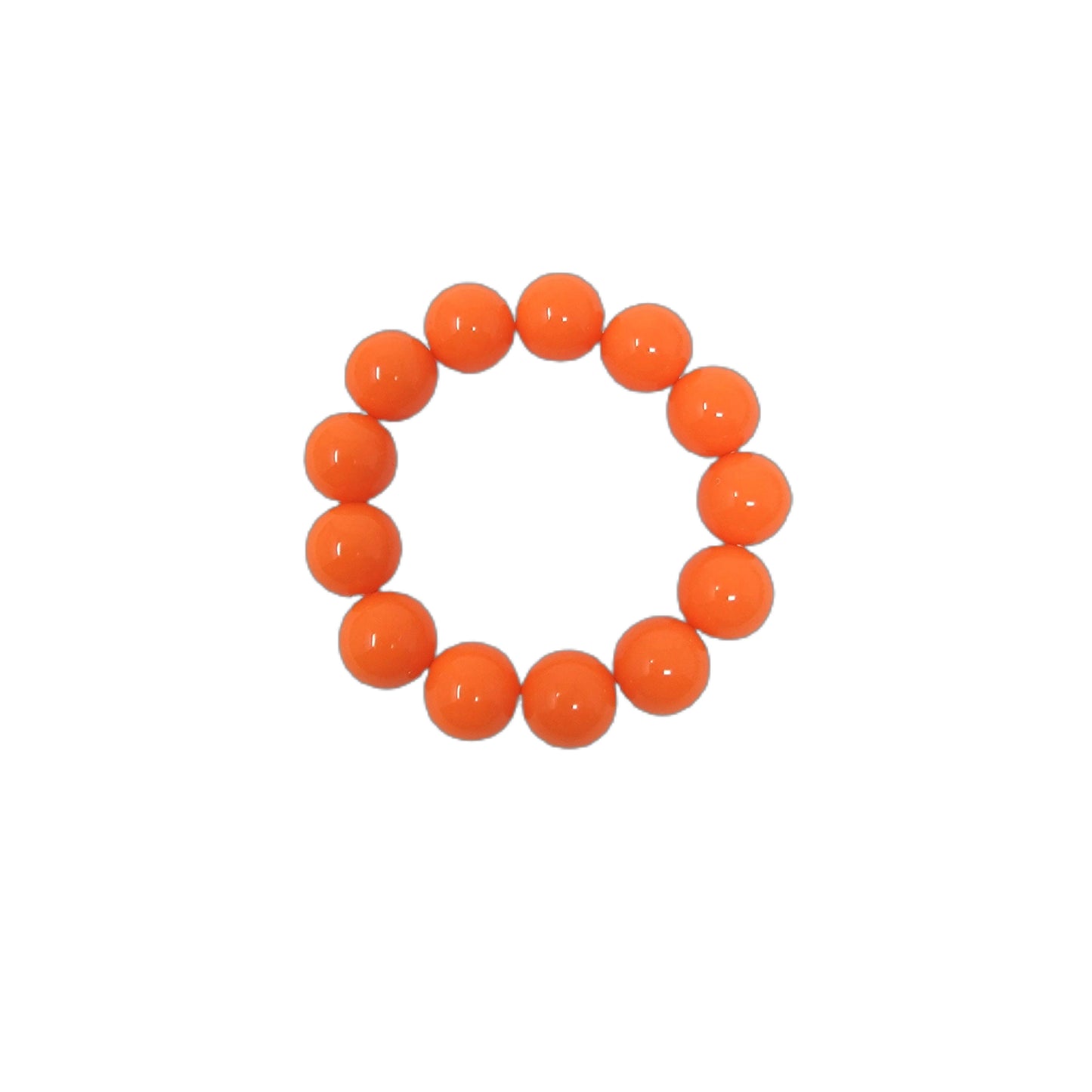 Orange Chunky Beaded Bracelet   