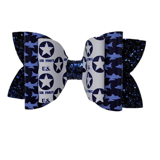 U.S. Air Force Double Diva Bow 5" 