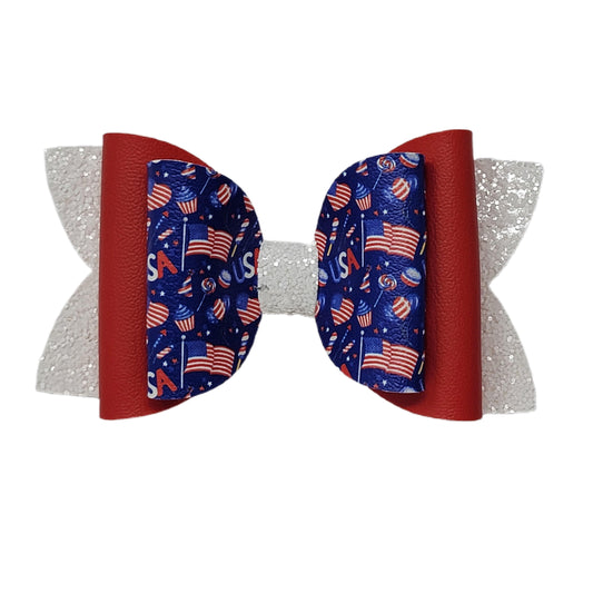 Party in the USA Double Diva Bow 5" 
