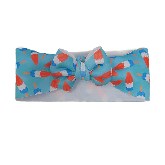 Bombpop Puffy Fabric Bow Headwrap 3" 