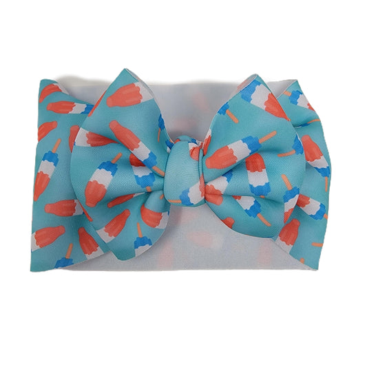Bombpop Puffy Fabric Bow Headwrap 5" 