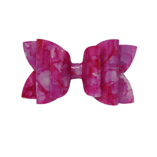 Pink Ink Jelly Double Diva Bow 4" 