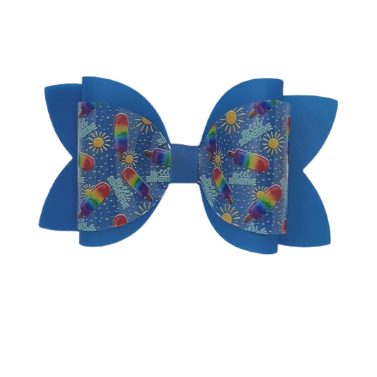 Sweet Summertime Jelly Dressed up Diva Bow 5" 