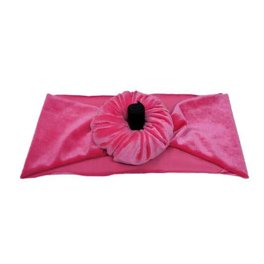 Fabric Pumpkin Headwrap - Hot Pink