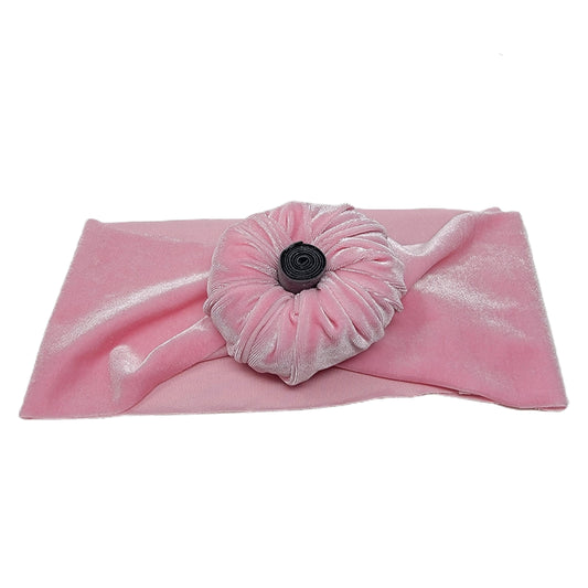 Fabric Pumpkin Headwrap - Light Pink