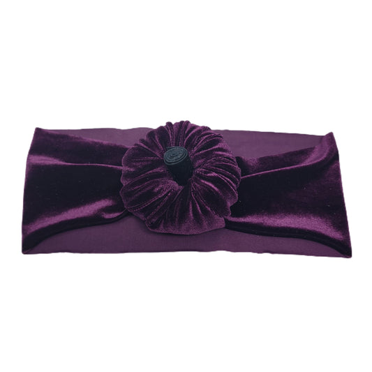 Fabric Pumpkin Headwrap - Plum