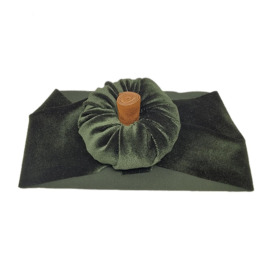 Fabric Pumpkin Headwrap - Olive