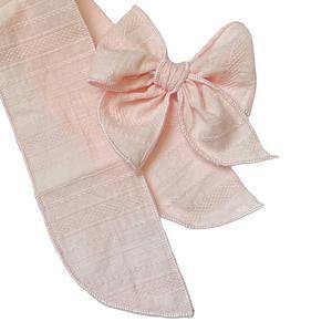 Pink Hand-tied Linen Bow 4" 