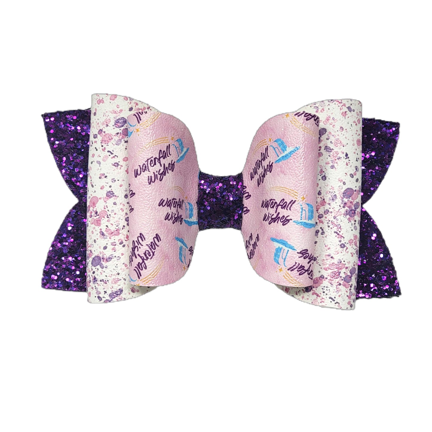 Waterfall Wishes Double Diva Bow 5"