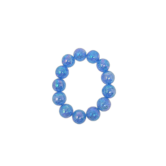 Baby Blue Crackle Chunky Beaded Bracelet