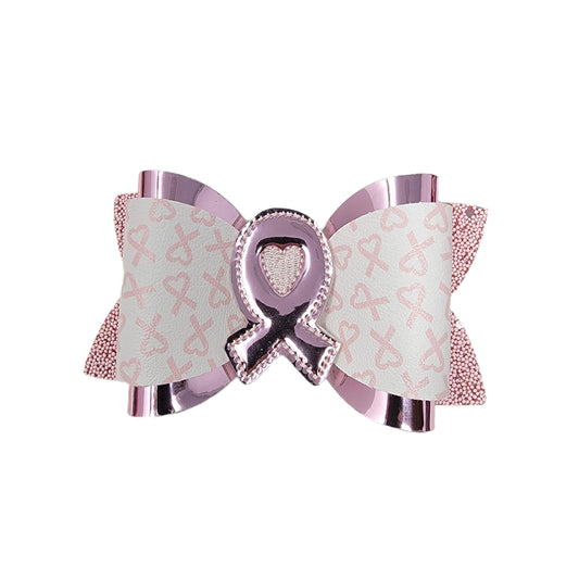 Heart Ribbons Dressed-up Diva Bow with Ribbon Feltie 5"