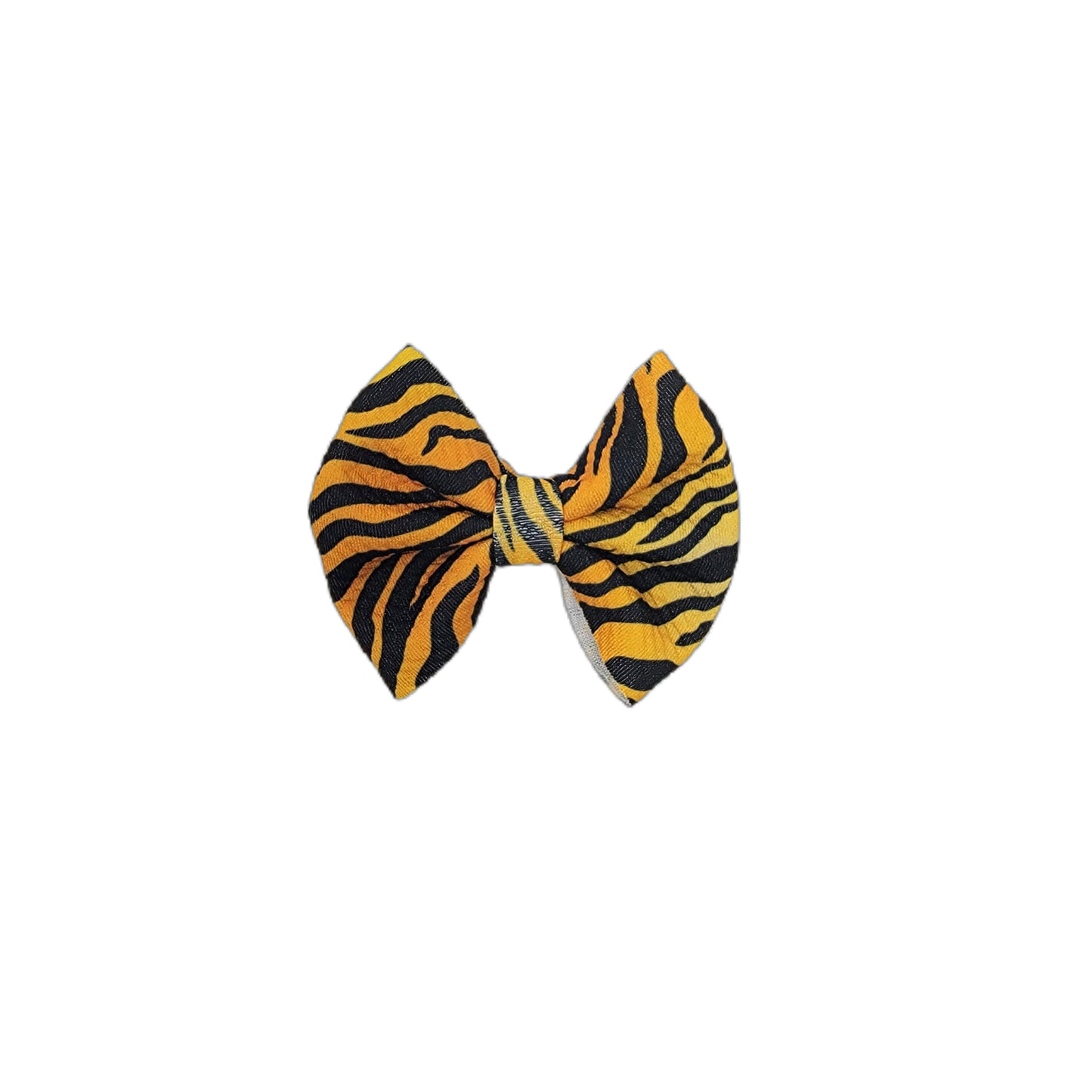 Tiger Fabric Bow 3" 