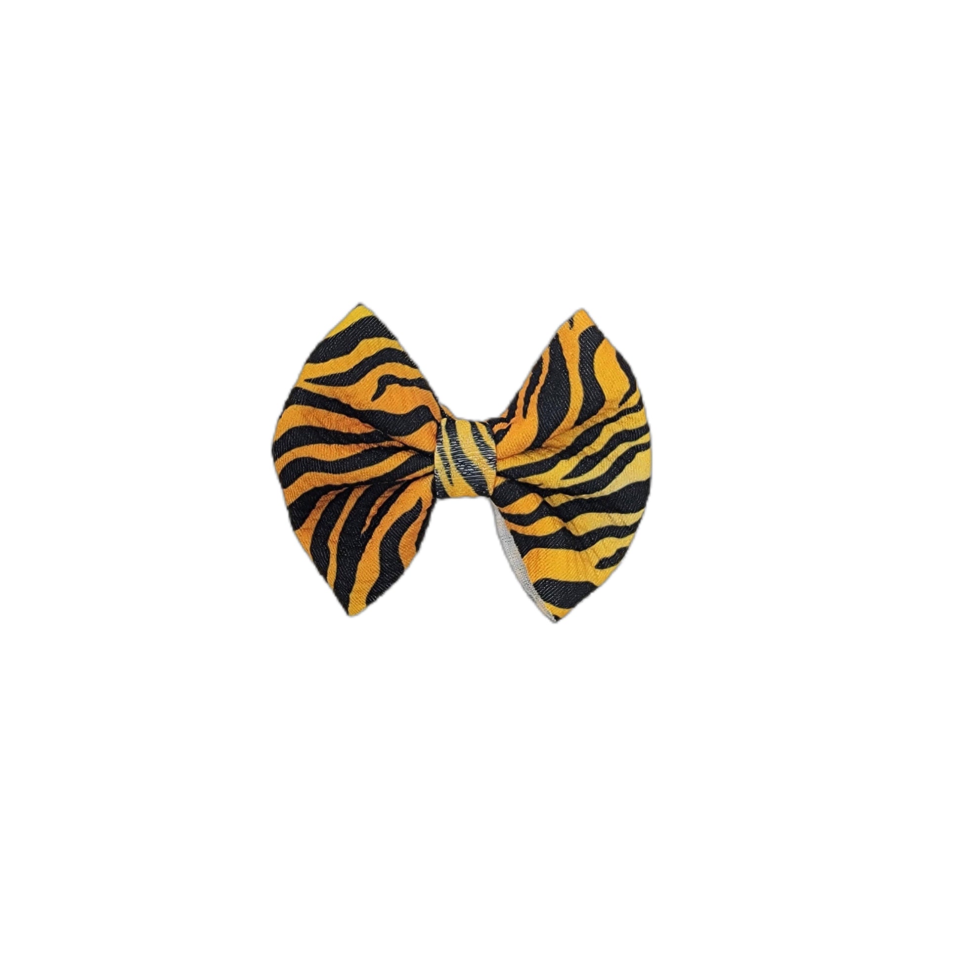 Tiger Fabric Bow 3" 