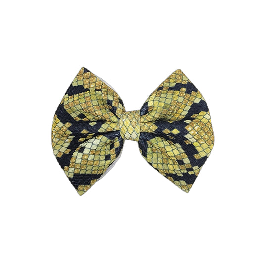 Snake Fabric Bow 5" 