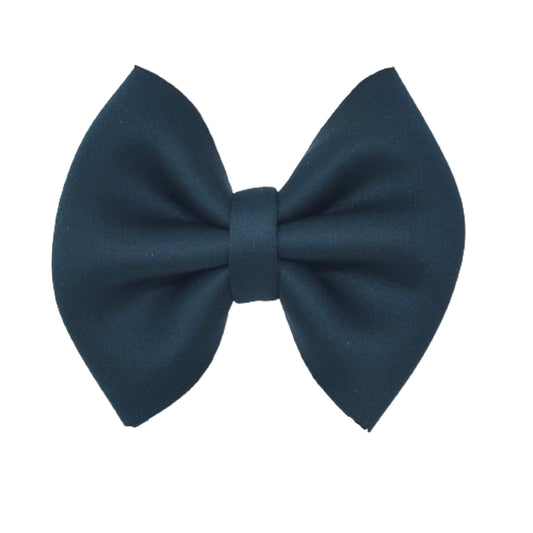 Teal Puffy Fabric Bow