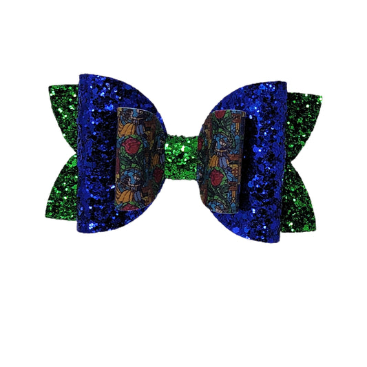 Stained Glass Double Diva Bow 5" 