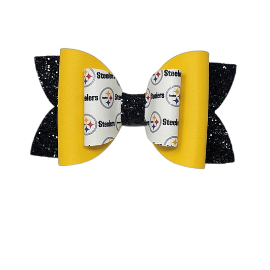 Steelers Double Diva Bow 5" 