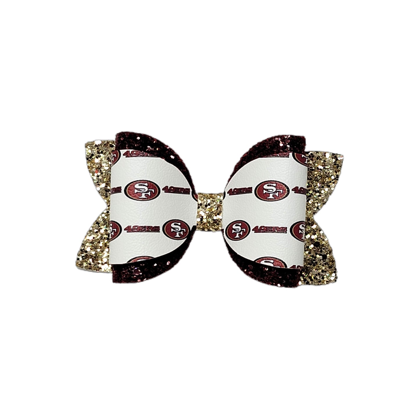 49ers Dressed-up Diva Bow 4" 
