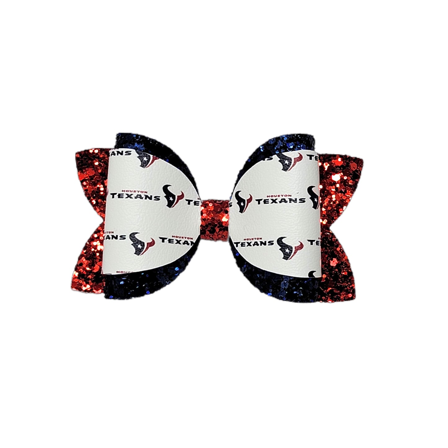 Texans Dressed-up Diva Bow 4" 