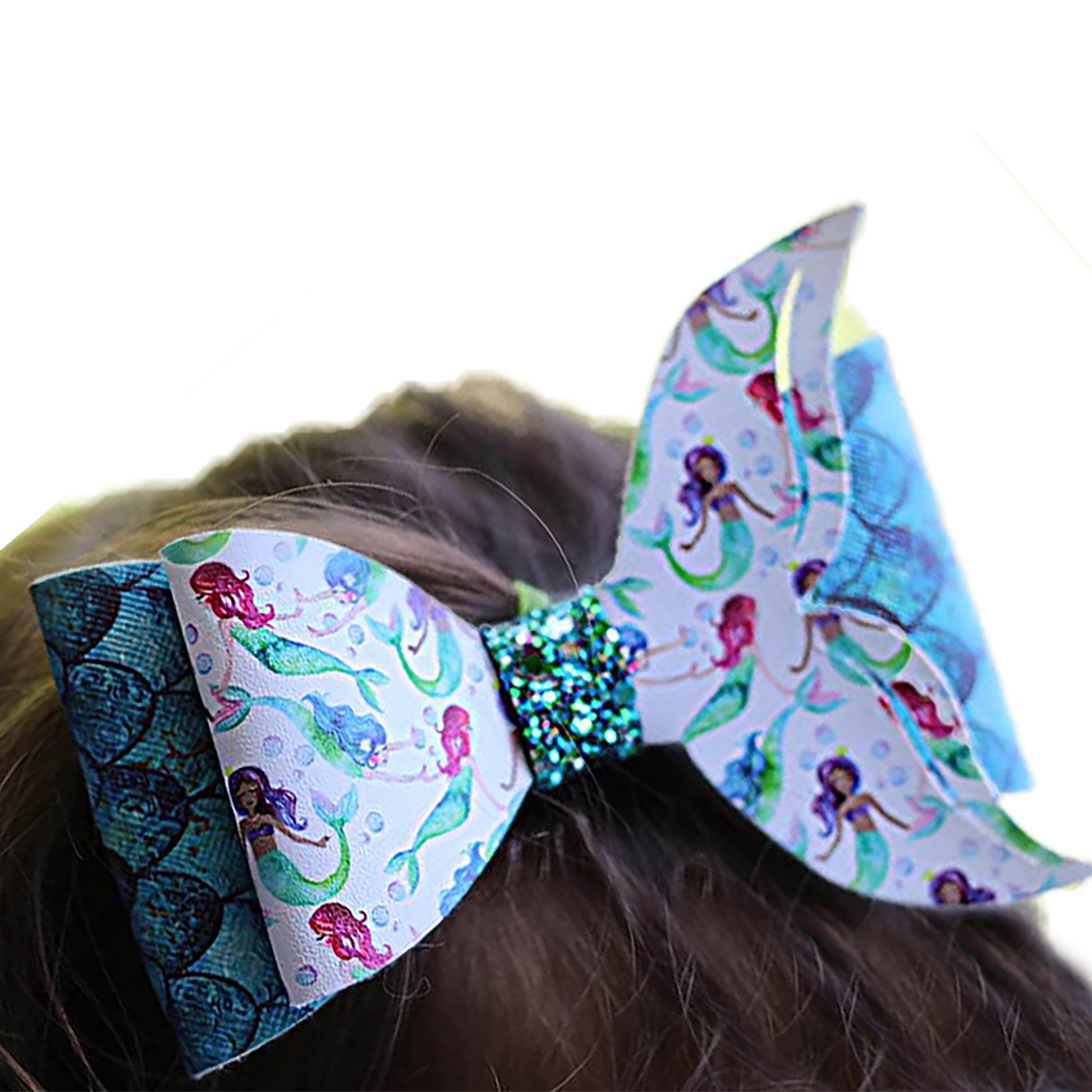 Double Loop Mermaid Tail Bow 4.5" Right-tailed