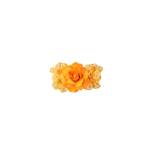 Orange Floral Clip
