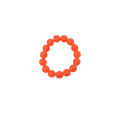 Neon Orange Chunky Beaded Bracelet (Glow-in-the-dark)