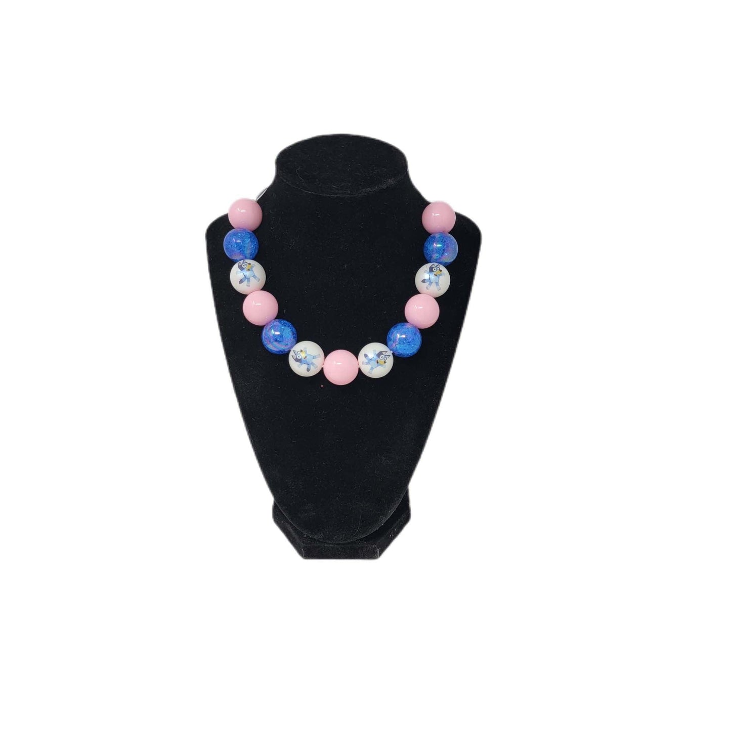 Blue Dog Pink Bubblegum Necklace