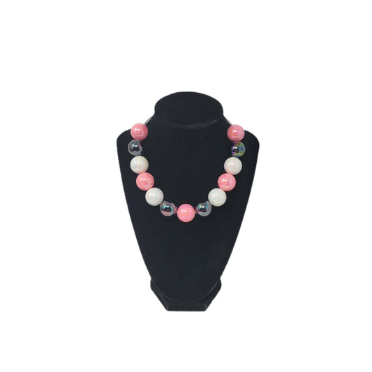 Pink Black & White Miracle Bubblegum Necklace