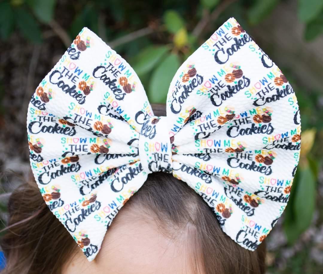 Show Me The Cookies Fabric Bow