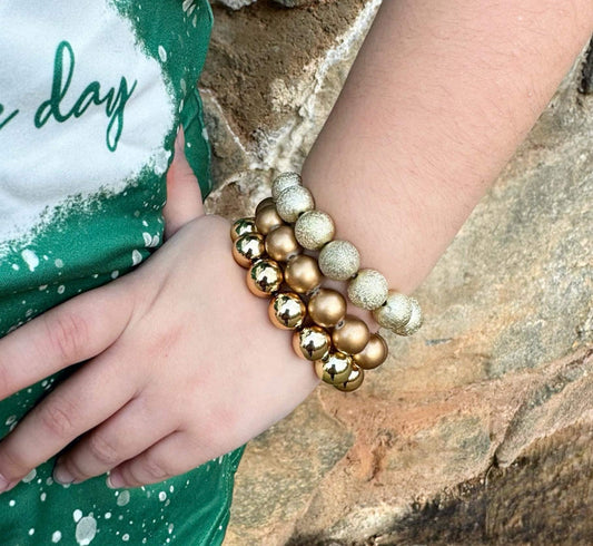 Gold Dust Chunky Beaded Bracelet - Waterfall Wishes